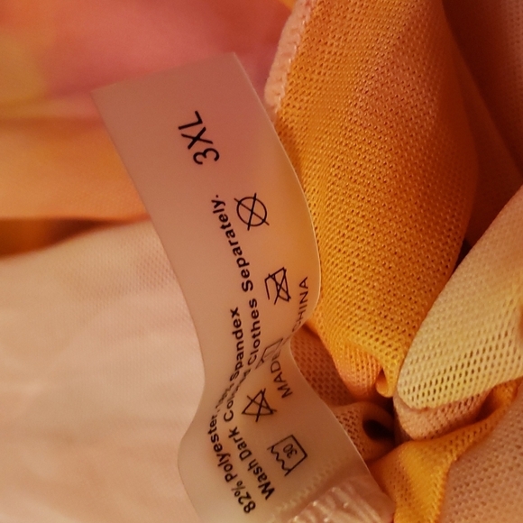 Pastel Tie-Dyed Bikini and Sarong Set Size 3XL - Picture 5 of 7